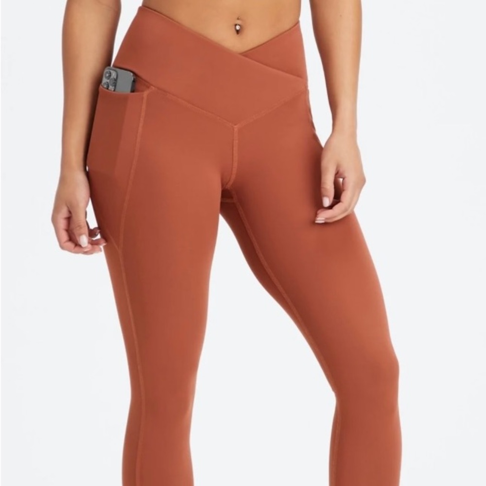 Fabletics XL (12-14) Oasis PureLuxe HW Crossover 7/8 Legging NEVER WORN: